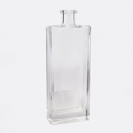 Bottiglia squadrata in vetro - D 6x2,5x15,8 Cm / Trasparente