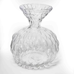 Vaso in vetro a collo stretto - D 17x20 Cm / Trasparente