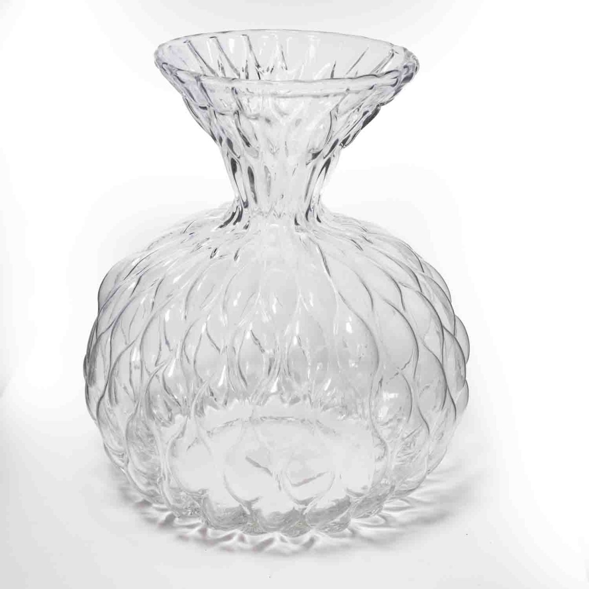 Vaso in vetro a collo stretto - D 17x20 Cm / Trasparente