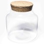 Terrarium con tappo in sughero - D 19x19 Cm / Trasparente