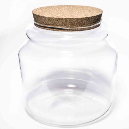 Terrarium con tappo in sughero - D 15x14 Cm / Trasparente