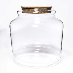 Terrarium con tappo in sughero - D 18x18 Cm / Trasparente