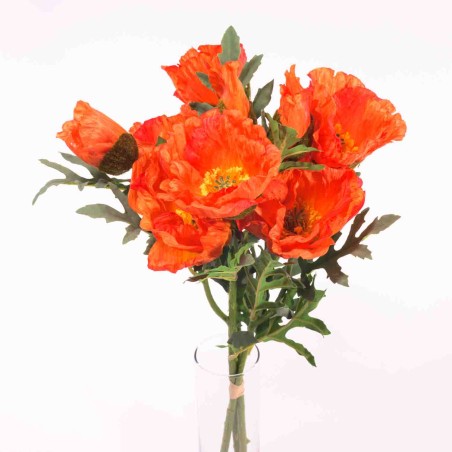 Papaveri in mazzo - 60 Cm / Arancione