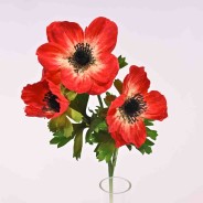 Anemone in ramo - 55 Cm / Rosso