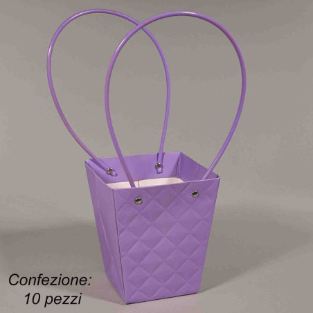 Borsine carta 10 PZ - 13x9,5x15 Cm / Lavanda