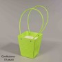 Borsine carta 10 PZ - 13x9,5x15 Cm / Verde mela