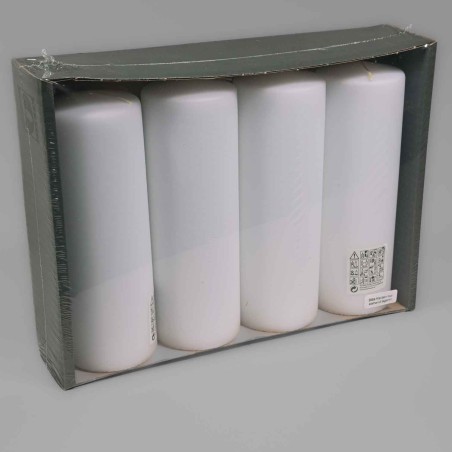 Moccoli candela 4 Pezzi - 70x200 Mm / Bianco