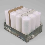 Moccoli candela 12 Pezzi - 50x150 Mm / Bianco