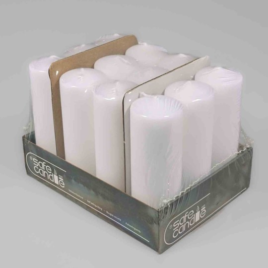 Moccoli candela 12 Pezzi - 50x150 Mm / Bianco