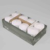 Moccoli candela 8 Pezzi - 80x100 Mm / Bianco