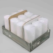 Moccoli candela 12 Pezzi - 50x120 Mm / Bianco