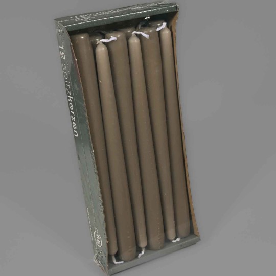 Candele coniche 12 PZ - 23x250 Mm / Marrone