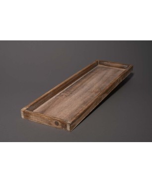 Base rettangolare in legno naturale -40x13 Cm