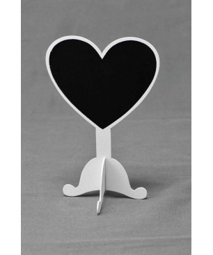 Cuore in legno con piedistallo