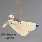 Angeli in legno - Confezione 2 pezzi