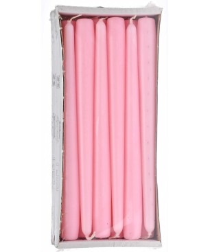 Candele coniche 23 MM vari colori - Confezione 12 pezzi - Rosa