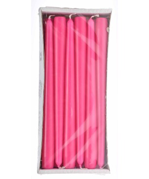 Candele coniche 23 MM vari colori - Confezione 12 pezzi - Fucsia