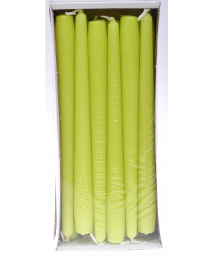 Candele coniche 23 MM vari colori - Confezione 12 pezzi - Verde mela