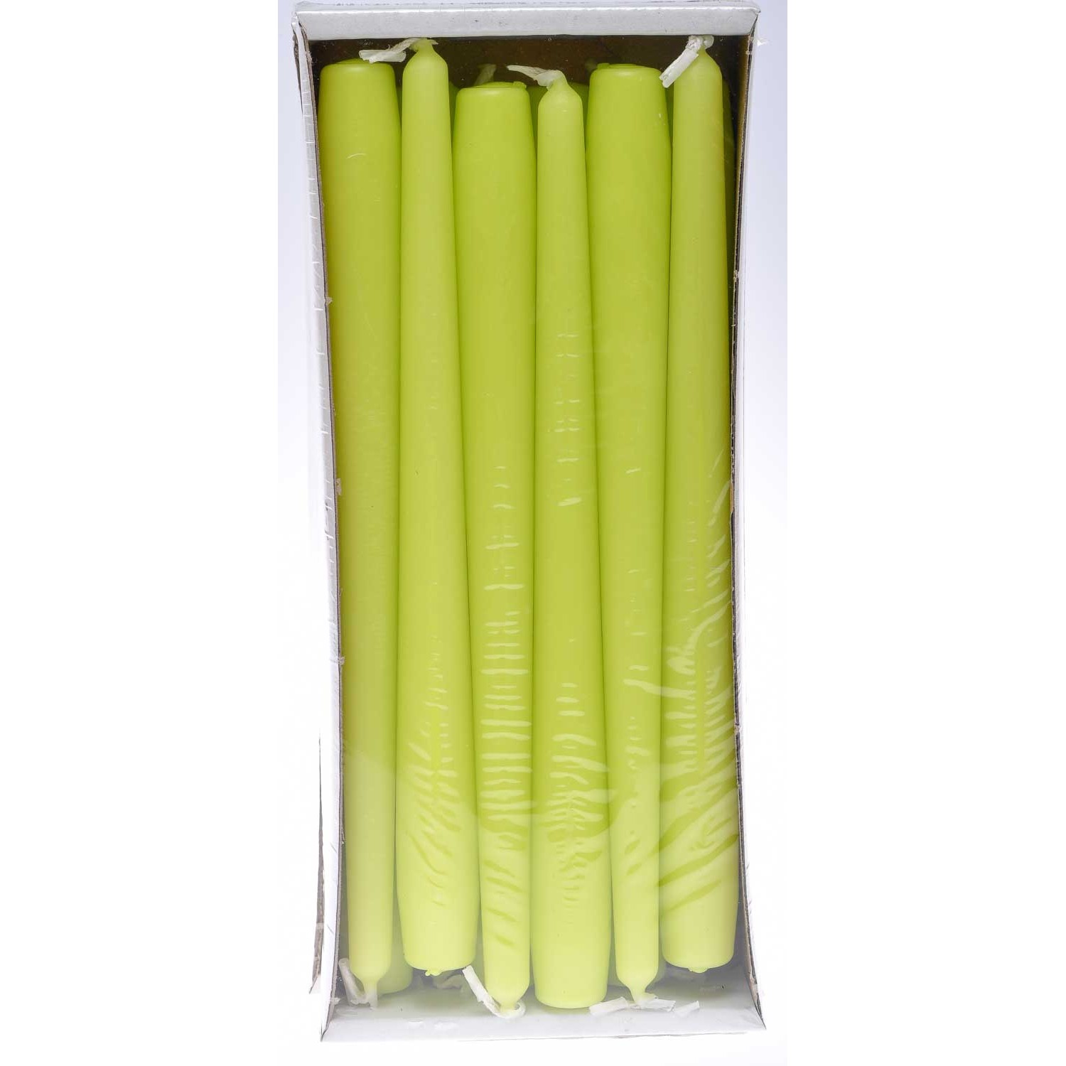 Candele coniche 23 MM vari colori - Confezione 12 pezzi - Verde mela