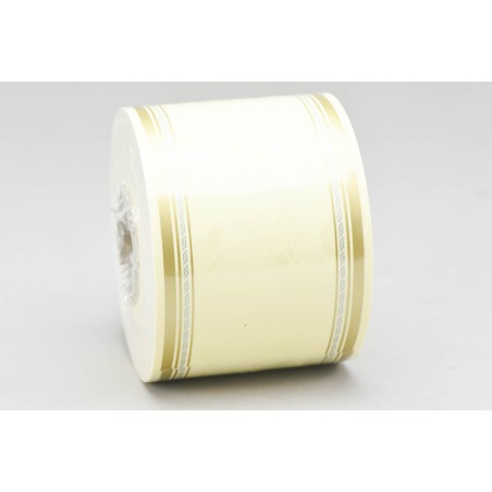 Nastro per funebre 75 mm in carta lunghezza 50 m - Cream