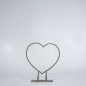 Cuore in metallo con base di supporto 33,5x7,5 Cm / H 40 Cm