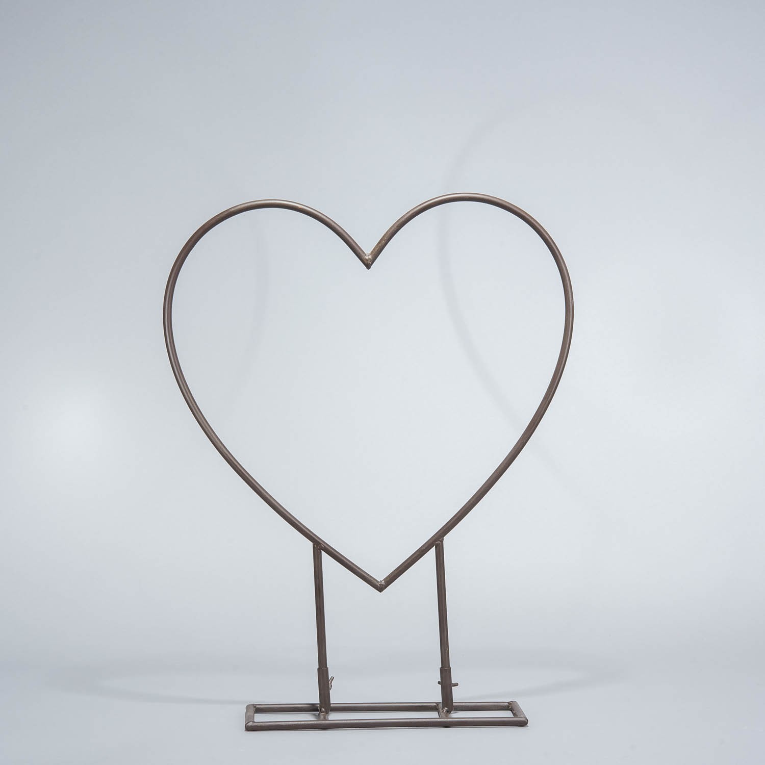 Cuore in metallo con base di supporto 46x10 Cm / H 60 Cm