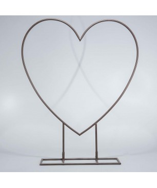 Cuore in metallo con base di supporto 67x15 Cm / H 82 Cm