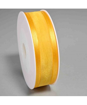 Nastro Organza e Satin 25 MM x 25 M - Vari Colori - Giallo