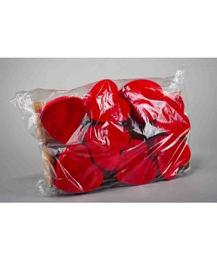 Scatole a cuore in velluto 9x8,5x7,3 Cm - 8 Pezzi / Rosso