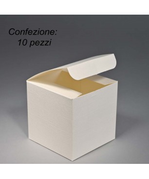 Scatole pieghevoli 10 Pezzi - Seta / 6x6x6 Cm