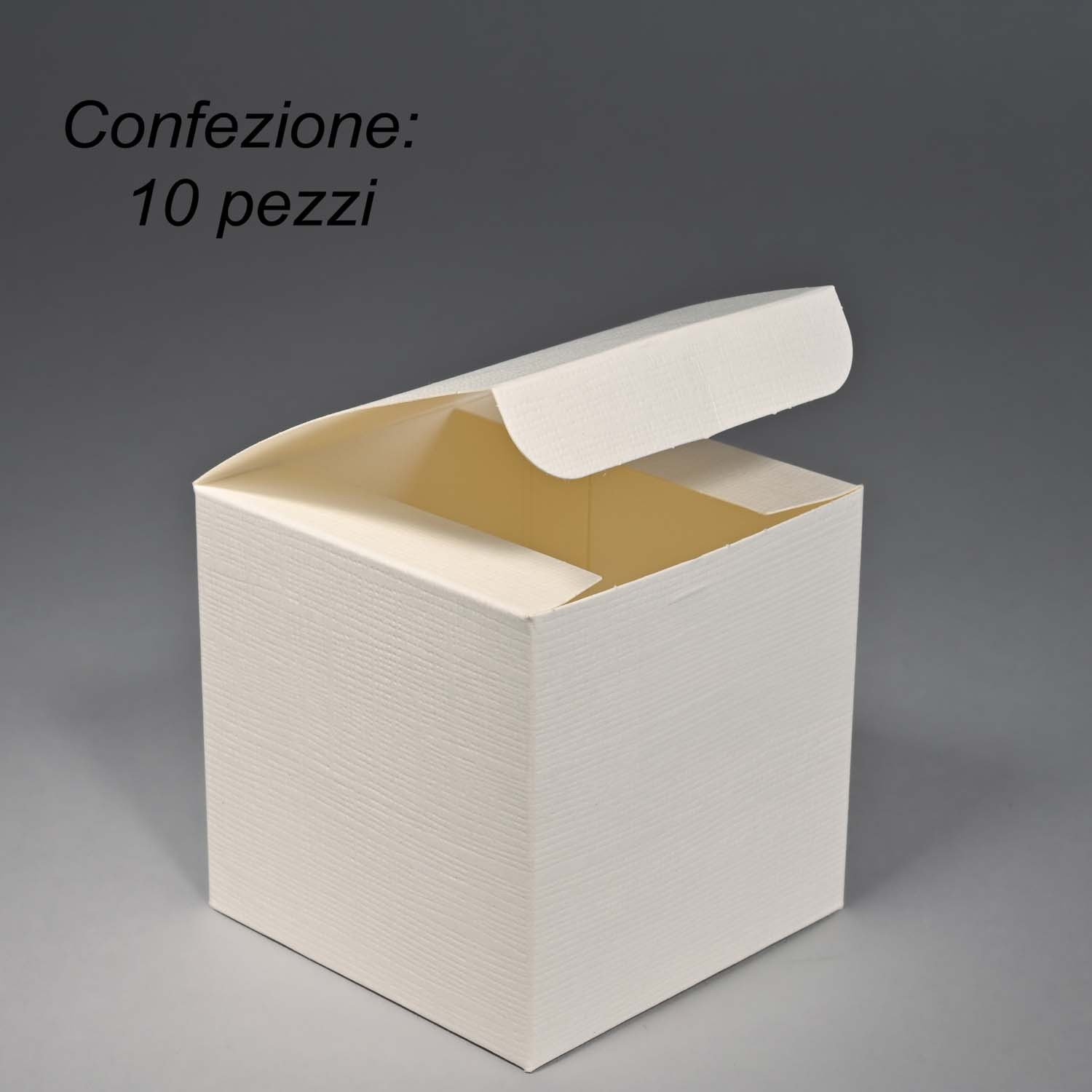 Scatole pieghevoli 10 Pezzi - Seta / 6x6x6 Cm