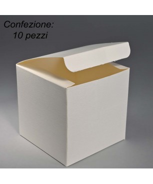 Scatole pieghevoli 10 Pezzi - Seta / 10x10x10 Cm