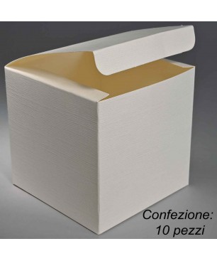 Scatole pieghevoli 10 Pezzi - Seta / 12x12x12 Cm