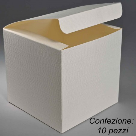 Scatole pieghevoli 10 Pezzi - Seta / 12x12x12 Cm