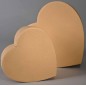 Scatole a cuore - Set 2 Pezzi - 14x12x6,5 - 20x17x9,5 Cm / Avana 