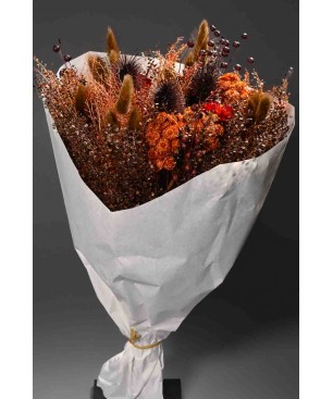 Bouquet decorativo di fiori essiccati e profumati - Caffè