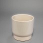 Vaso "Thiago" in terracotta bianca - D 16 Cm