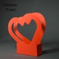 Shopper in carta "love" 30x29,5 - Rosso