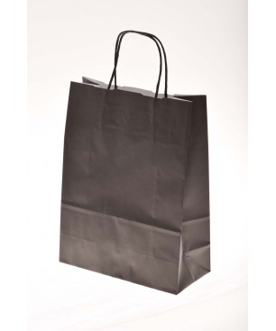 Borsina shopper con cordino-45X15X50-Nero 25 Pz.