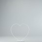 Cuore in metallo con base - Bianco / 25 Cm