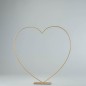 Cuore in metallo con base - Oro / 39 Cm