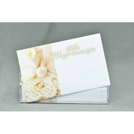 Bigliettini auguri per matrimonio 100 pezzi - Assortiti