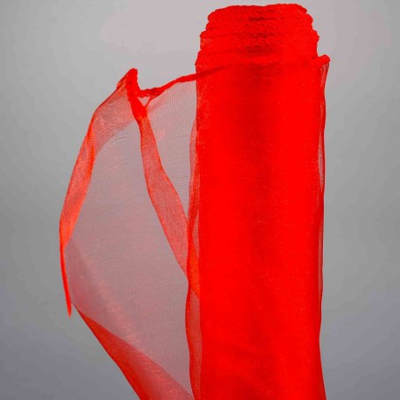 Bobina "Organza" - 72 Cm x 9 M / Rosso