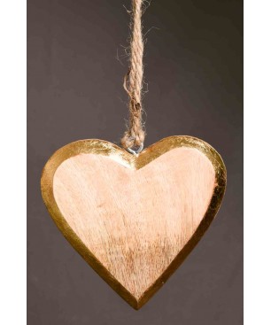 Cuore in legno di Mango - 10x10 Cm / Naturale