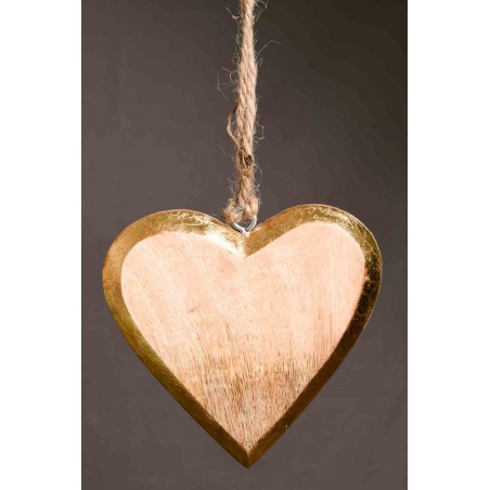 Cuore in legno di Mango - 10x10 Cm / Naturale