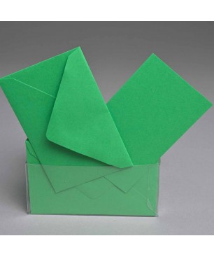 Bigliettini e buste - 7x11 Cm / Verde