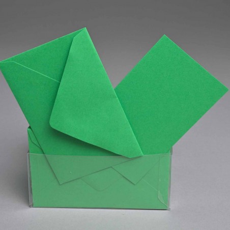 Bigliettini e buste - 7x11 Cm / Verde