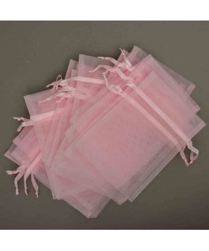 Sacchetti "Organza" 20 Pezzi - 12x,5x17 Cm / Rosa