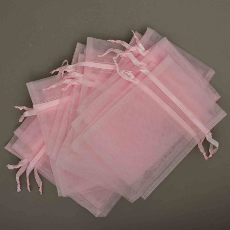 Sacchetti "Organza" 20 Pezzi - 12x,5x17 Cm / Rosa