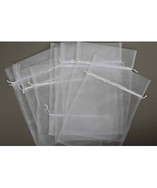 Sacchetti "Organza" 10 Pezzi - 20x30 Cm / Bianco